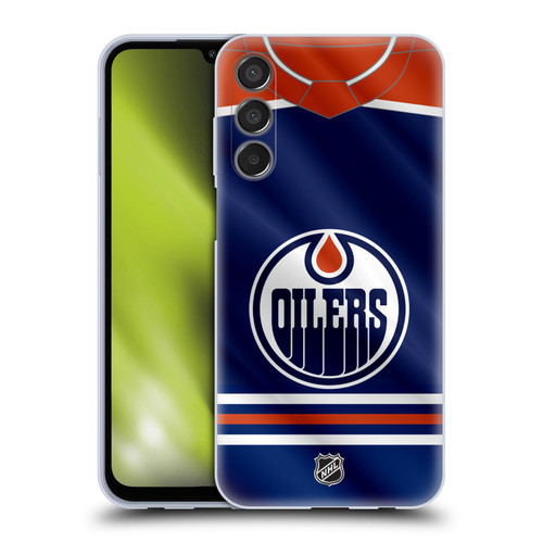 NHL Edmonton Oilers Jersey Soft Gel Case for Samsung Galaxy M15/F15 5G