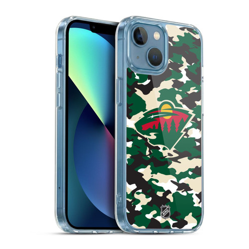 NHL Minnesota Wild Camouflage Soft Gel Case for Apple iPhone 13 Mini