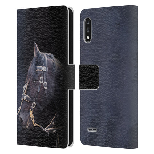 Simone Gatterwe Pegasus And Unicorns Friesian Horse Leather Book Wallet Case Cover For LG K22