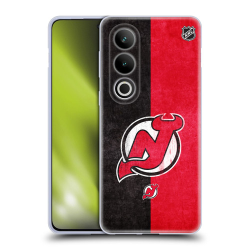 NHL New Jersey Devils Half Distressed Soft Gel Case for OPPO OnePlus Ace 3V 5G