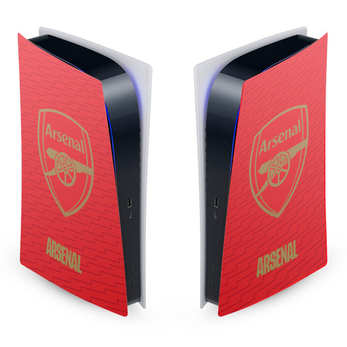 Arsenal FC Logos Red and Gold Crest Vinyl Sticker Skin Decal Cover for Sony PS5 Digital Edition Console