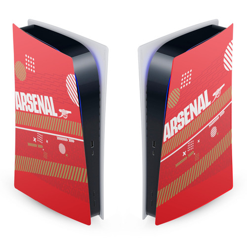 Arsenal FC Logos Red and Gold Vinyl Sticker Skin Decal Cover for Sony PS5 Digital Edition Console