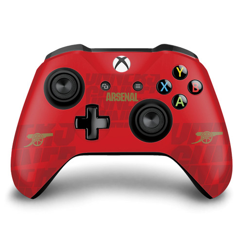 Arsenal FC Logos Red and Gold Crest Vinyl Sticker Skin Decal Cover for Microsoft Xbox One S / X Controller