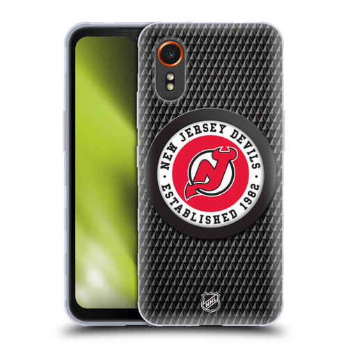 NHL New Jersey Devils Puck Texture Soft Gel Case for Samsung Galaxy Xcover7 5G