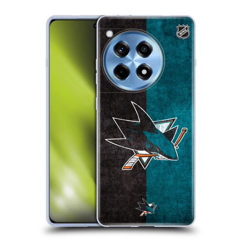 NHL San Jose Sharks Half Distressed Soft Gel Case for OPPO OnePlus Ace 3 5G