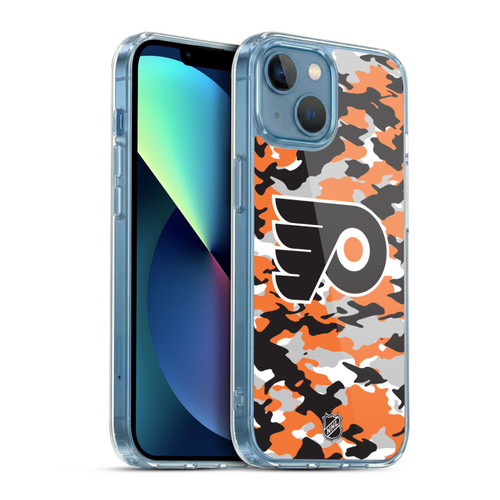 NHL Philadelphia Flyers Camouflage Soft Gel Case for Apple iPhone 13 Mini & MagSafe