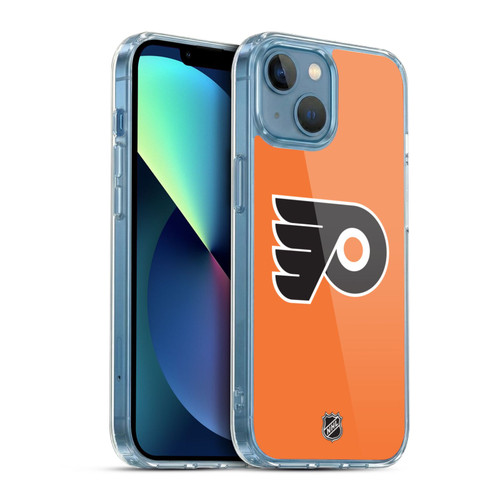 NHL Philadelphia Flyers Plain Soft Gel Case for Apple iPhone 13 Mini & MagSafe