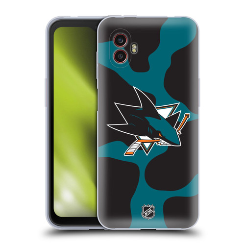 NHL San Jose Sharks Cow Pattern Soft Gel Case for Samsung Galaxy Xcover6 Pro/Pro2
