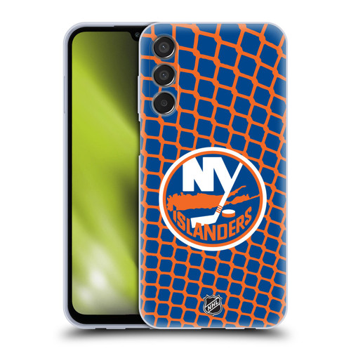 NHL New York Islanders Net Pattern Soft Gel Case for Samsung Galaxy M15/F15 5G
