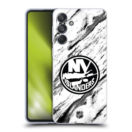 NHL New York Islanders Marble Soft Gel Case for Samsung Galaxy M55 5G