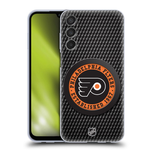 NHL Philadelphia Flyers Puck Texture Soft Gel Case for Samsung Galaxy M15/F15 5G