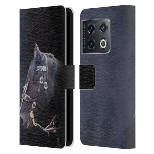 Simone Gatterwe Pegasus And Unicorns Friesian Horse Leather Book Wallet Case Cover For OnePlus 10 Pro