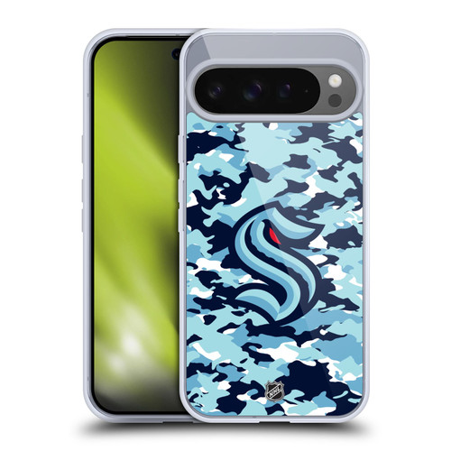 NHL Seattle Kraken Camouflage Soft Gel Case for Google Pixel 9 Pro XL