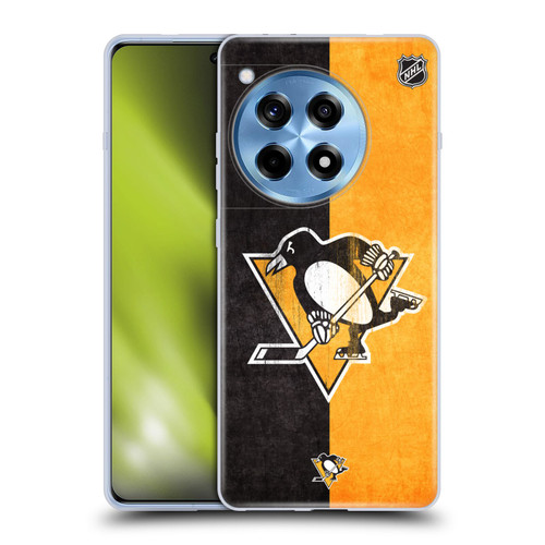 NHL Pittsburgh Penguins Half Distressed Soft Gel Case for OPPO OnePlus Ace 3 5G