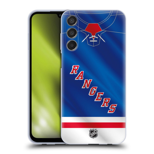 NHL New York Rangers Jersey Soft Gel Case for Samsung Galaxy M15/F15 5G