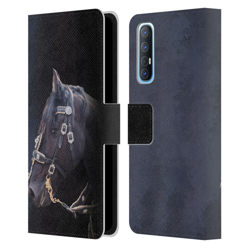 Simone Gatterwe Pegasus And Unicorns Friesian Horse Leather Book Wallet Case Cover For OPPO Find X2 Neo 5G