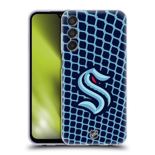 NHL Seattle Kraken Net Pattern Soft Gel Case for Samsung Galaxy M15/F15 5G