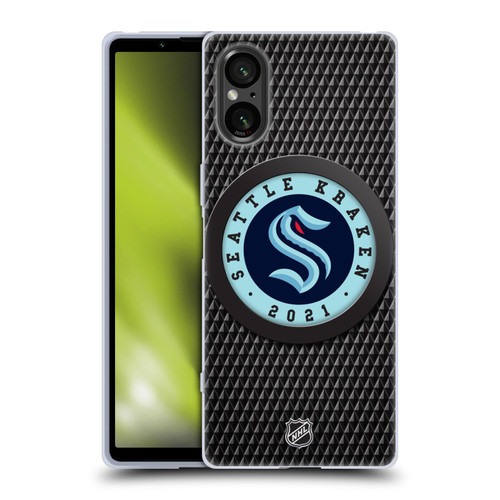 NHL Seattle Kraken Puck Texture Soft Gel Case for Sony Xperia 5 V 5G