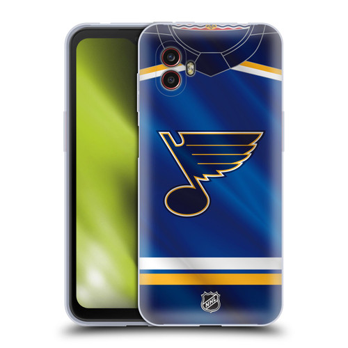 NHL St Louis Blues Jersey Soft Gel Case for Samsung Galaxy Xcover6 Pro/Pro2