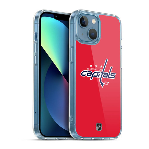 NHL Washington Capitals Plain Soft Gel Case for Apple iPhone 13 Mini