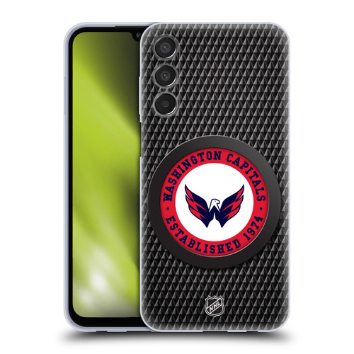 NHL Washington Capitals Puck Texture Soft Gel Case for Samsung Galaxy M15/F15 5G