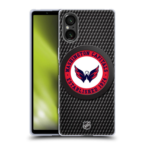 NHL Washington Capitals Puck Texture Soft Gel Case for Sony Xperia 5 V 5G