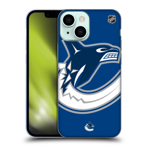 NHL Vancouver Canucks Oversized Soft Gel Case for Apple iPhone 13 Mini
