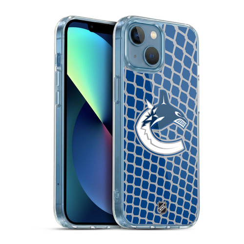 NHL Vancouver Canucks Net Pattern Soft Gel Case for Apple iPhone 13 Mini & MagSafe