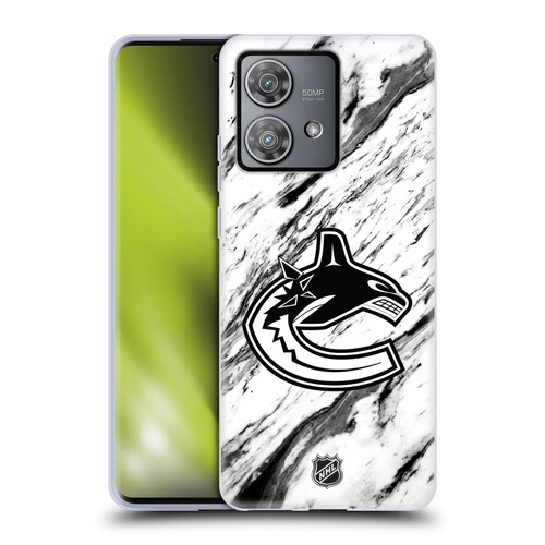 NHL Vancouver Canucks Marble Soft Gel Case for Motorola Edge 40 Neo 5G