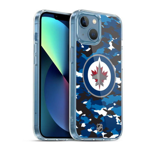 NHL Winnipeg Jets Camouflage Soft Gel Case for Apple iPhone 13 Mini & MagSafe