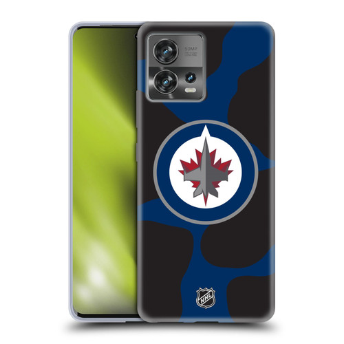 NHL Winnipeg Jets Cow Pattern Soft Gel Case for Motorola Moto Edge 30 Fusion