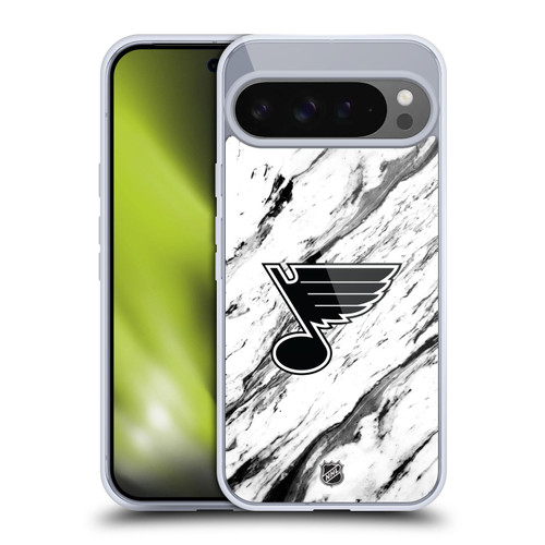 NHL St Louis Blues Marble Soft Gel Case for Google Pixel 9 Pro XL