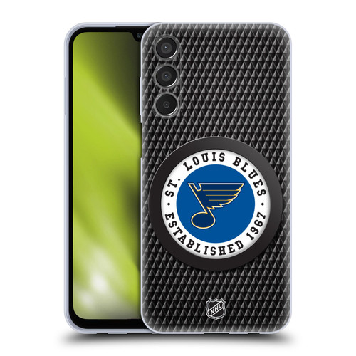 NHL St Louis Blues Puck Texture Soft Gel Case for Samsung Galaxy M15/F15 5G