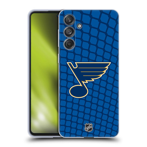 NHL St Louis Blues Net Pattern Soft Gel Case for Samsung Galaxy M55 5G