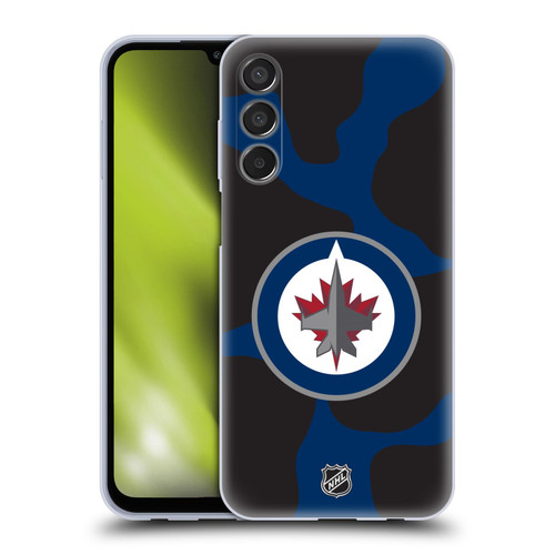 NHL Winnipeg Jets Cow Pattern Soft Gel Case for Samsung Galaxy M15/F15 5G