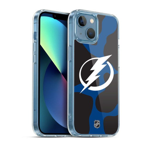 NHL Tampa Bay Lightning Cow Pattern Soft Gel Case for Apple iPhone 13 Mini