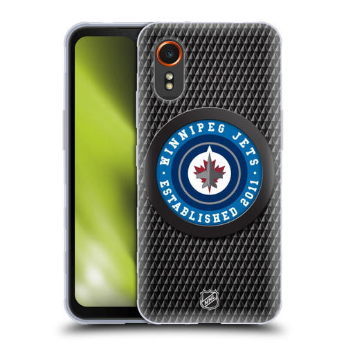 NHL Winnipeg Jets Puck Texture Soft Gel Case for Samsung Galaxy Xcover7 5G