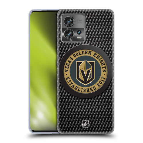 NHL Vegas Golden Knights Puck Texture Soft Gel Case for Motorola Moto Edge 30 Fusion