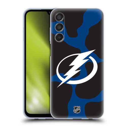 NHL Tampa Bay Lightning Cow Pattern Soft Gel Case for Samsung Galaxy M15/F15 5G