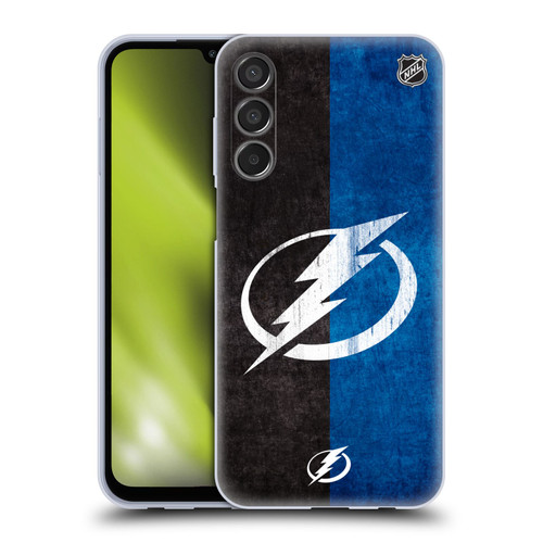 NHL Tampa Bay Lightning Half Distressed Soft Gel Case for Samsung Galaxy M15/F15 5G