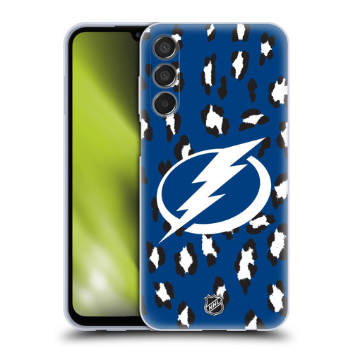 NHL Tampa Bay Lightning Leopard Patten Soft Gel Case for Samsung Galaxy M15/F15 5G
