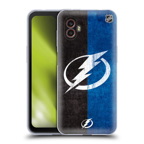 NHL Tampa Bay Lightning Half Distressed Soft Gel Case for Samsung Galaxy Xcover6 Pro/Pro2