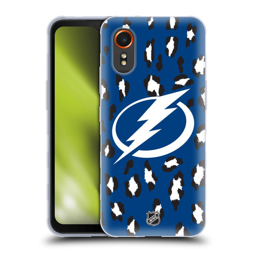 NHL Tampa Bay Lightning Leopard Patten Soft Gel Case for Samsung Galaxy Xcover7 5G