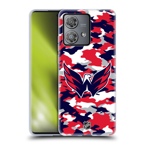 NHL Washington Capitals Camouflage Soft Gel Case for Motorola Edge 40 Neo 5G