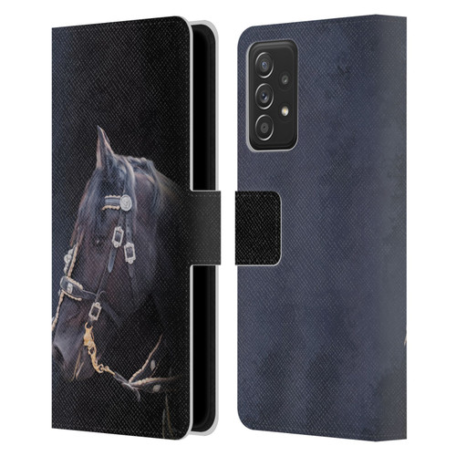Simone Gatterwe Pegasus And Unicorns Friesian Horse Leather Book Wallet Case Cover For Samsung Galaxy A52 / A52s / 5G (2021)