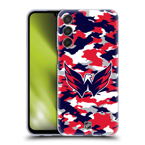 NHL Washington Capitals Camouflage Soft Gel Case for Samsung Galaxy M15/F15 5G