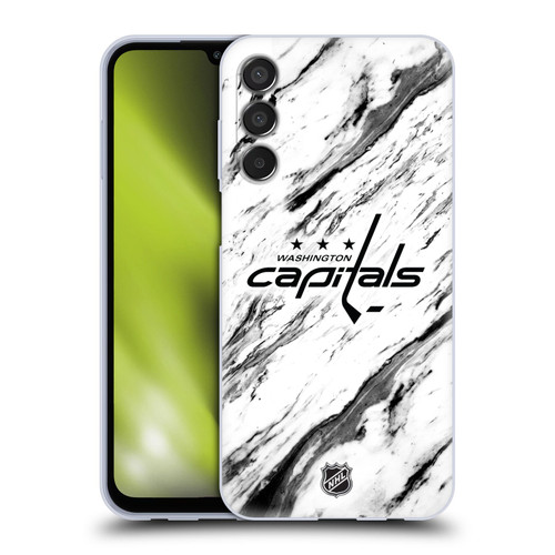 NHL Washington Capitals Marble Soft Gel Case for Samsung Galaxy M15/F15 5G