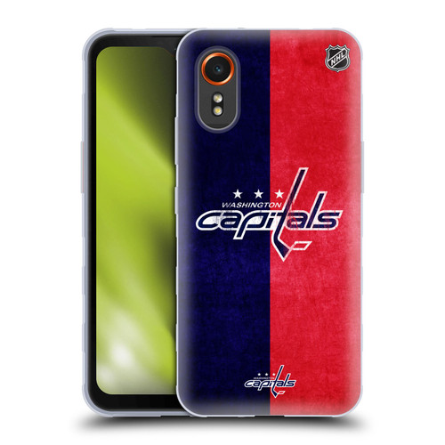NHL Washington Capitals Half Distressed Soft Gel Case for Samsung Galaxy Xcover7 5G