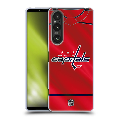 NHL Washington Capitals Jersey Soft Gel Case for Sony Xperia 1 V 5G