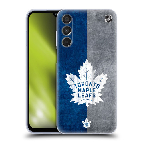 NHL Toronto Maple Leafs Half Distressed Soft Gel Case for Samsung Galaxy M15/F15 5G